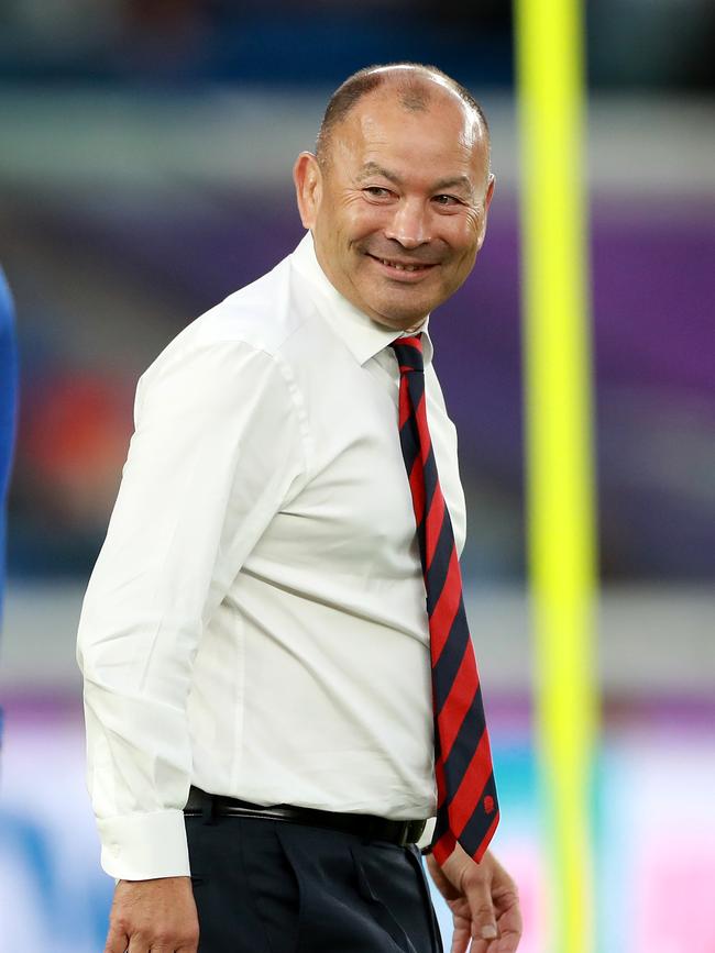 Eddie Jones enjoys his English side’s shock win over the All Blacks.