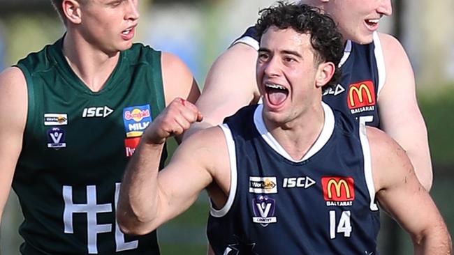 Interleague Championship, Under 23, Ballarat V Hampden, At Mars Stadium, Ballarat, Ballarat FNL wom 13-13-91 v 11-9-75, Mitch Fino, 14, Ballarat FNL   &   Hampden FNL,    Picture Yuri Kouzmin