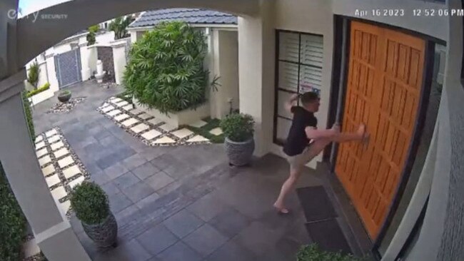 John-Paul Langbroek shares footage of man attempting to break into Clear Island Waters home