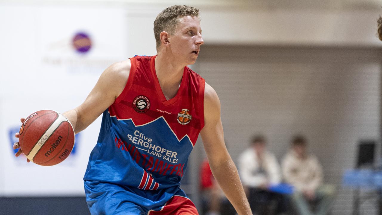 Adam Gehrig in action for the Toowoomba Mountaineers during the 2024 QSL season. Picture: Kevin Farmer