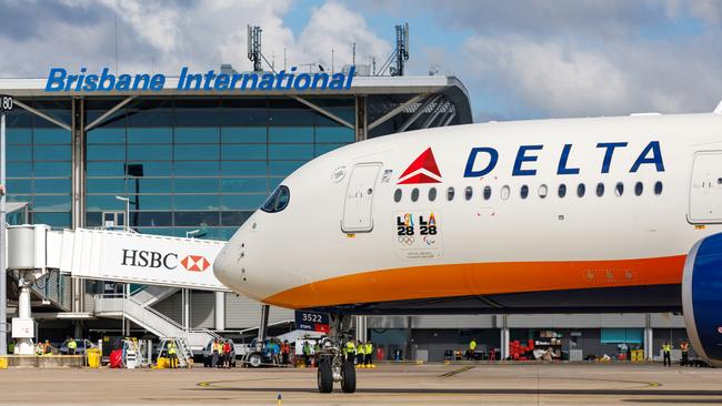 Delta Air Lines has made its first flight into Brisbane, becoming the third US carrier to connect the Queensland capital with the States.