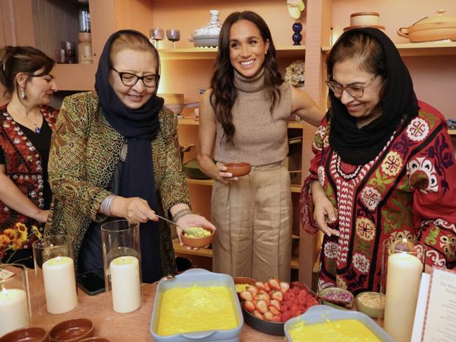 Meghan and Harry’s Archewell Foundation hosted a heartfelt Thanksgiving dinner for the Southern California Welcome Project with the Mina’s List organisation. Picture: archewell.org