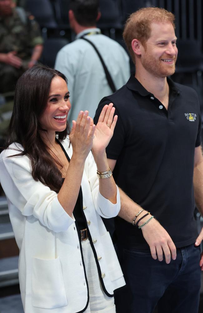 The Sussexes at the Australia v Ukraine match. Picture: Getty Images