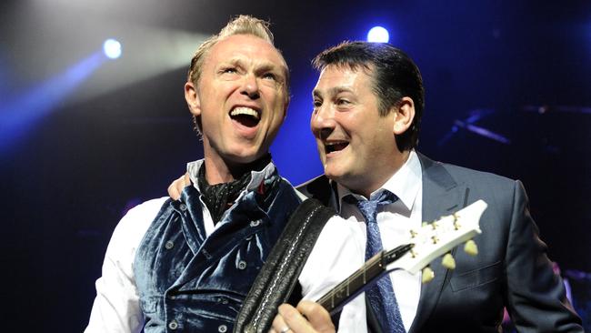 Live gold ... Gary Kemp and Tony Hadley and the band are winning critics over with their performances. Picture: Simon Bullard.