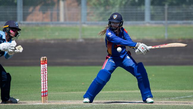 Maddison Mcguigan batting for Northern District. Picture: Thomas Lisson