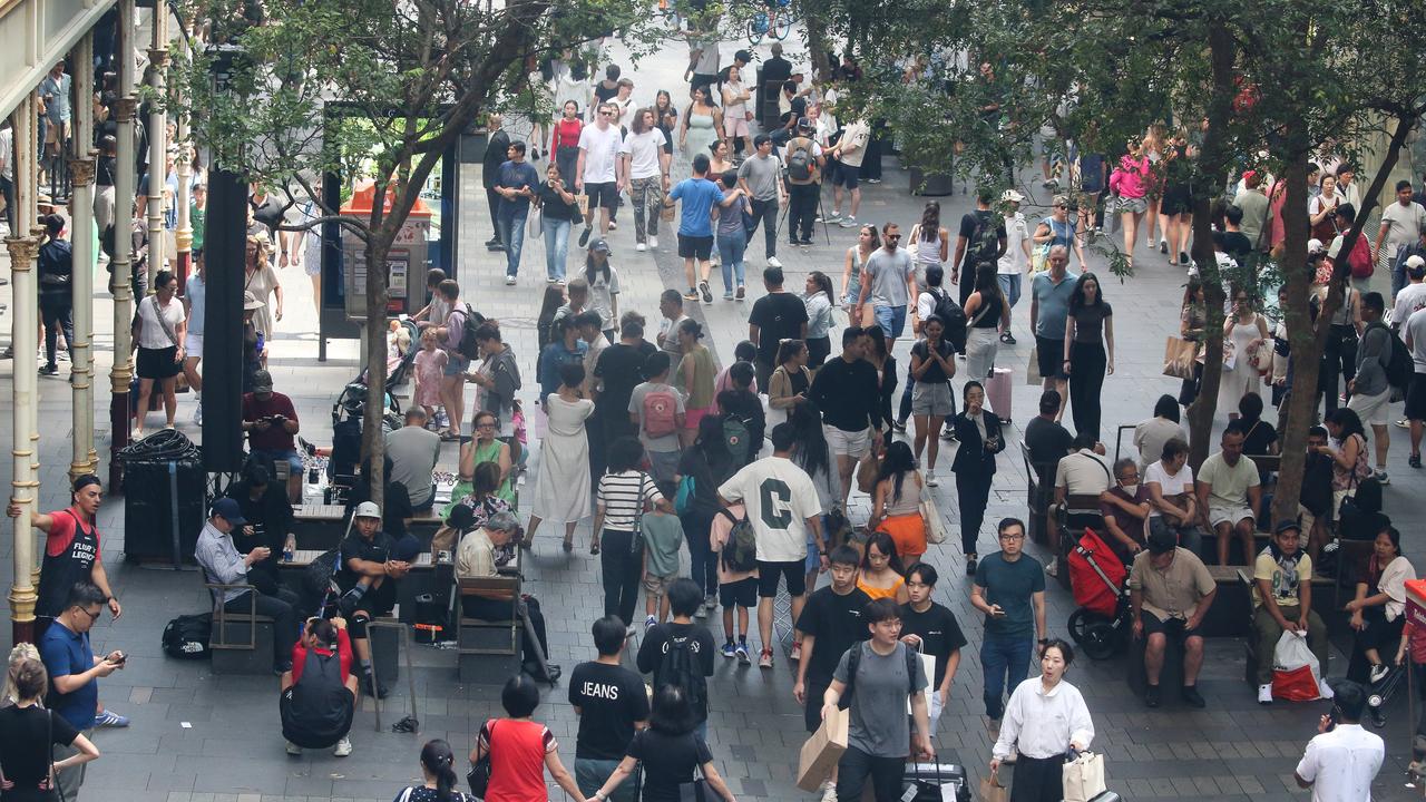 Shoppers descended on Pitt St Mall in the Sydney CBD. Picture: NCA NewsWire / Gaye Gerard