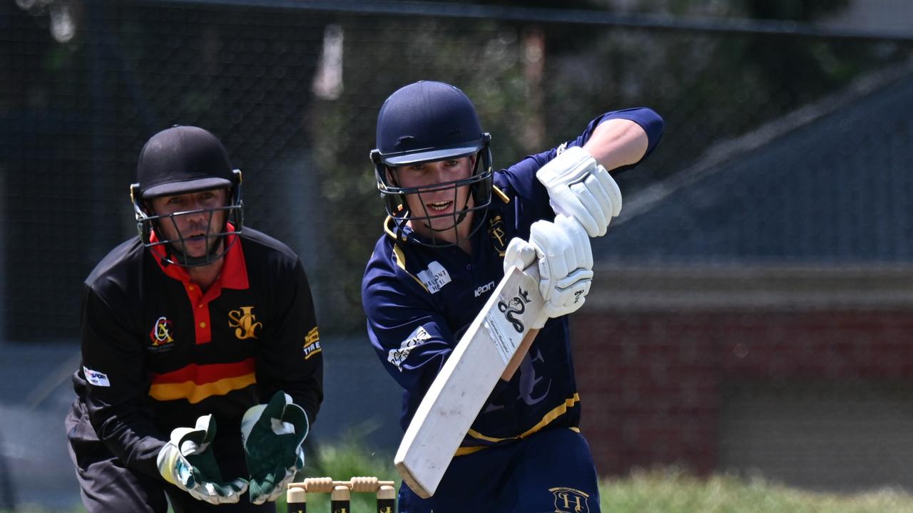 St Joseph's keeper Jono Casey behind the stumps. Picture: Wes Cusworth.