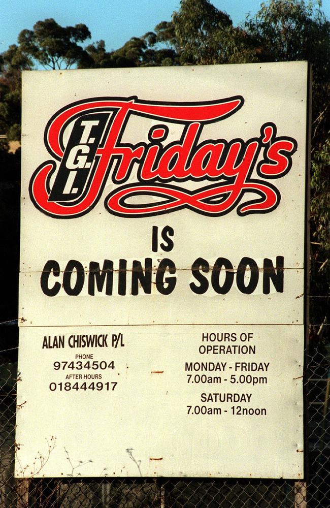 TGI Fridays grew to New South Wales in 2000. Picture: Matt Writtle.