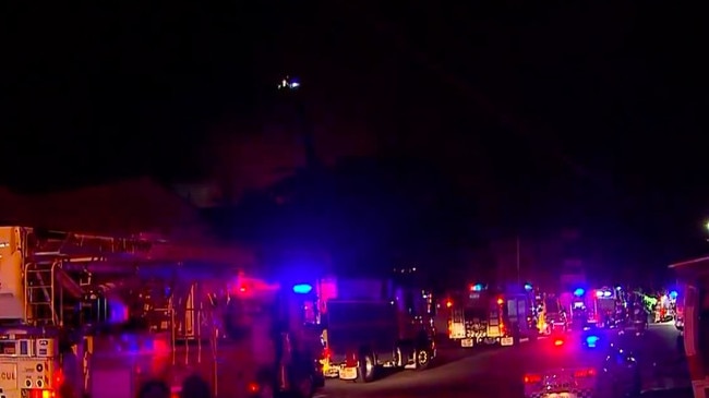 Emergency services arrived on scene at about 4.30am. Picture: Today/ 9 News