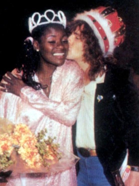 Hines with John Paul Young as the King and Queen of Pop in the 1970s.