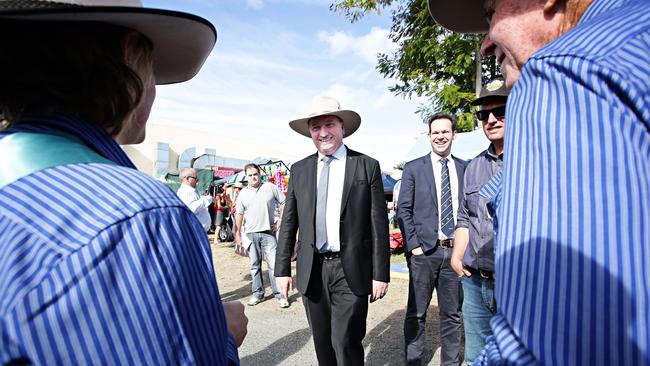 Barnaby Joyce says he’s “confident but not cocky” about the election result. Picture: Adam Yip