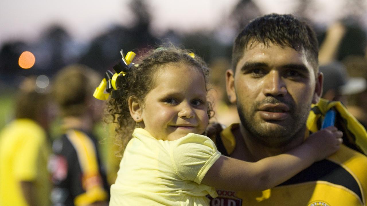 Briseis Boney with her uncle Jason Boney. Photo: Kevin Farmer