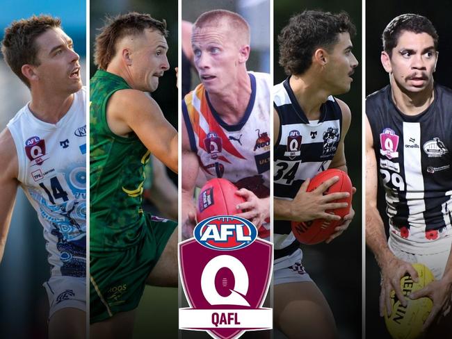 QAFLâs best recruits and debutants of 2025. Pictures: TJ Yelds Sports Photography, Highflyer Images, Aussie Active and Facebook.