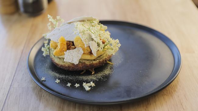 Freja's Cafe. Dish is the sweet crumpets. Pic Mark Cranitch.