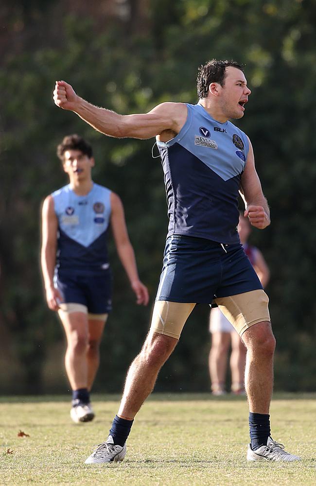 Old Camberwell showed plenty of fight in its loss to Williasmtown CYMS. Picture : Ian Currie