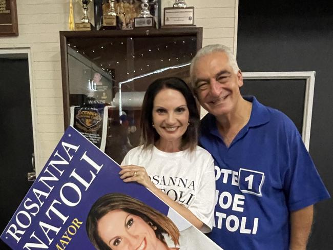 Sunshine Coast mayoral candidate Rosanna Natoli with her husband Division 4 councillor candidate Joe Natoli.