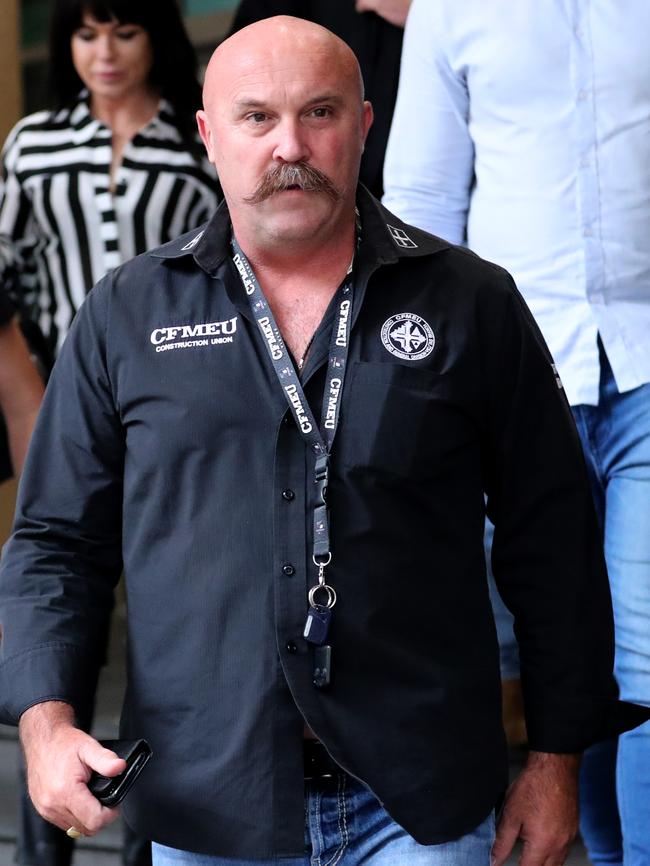 CFMMEU official Shaun Reardon. Picture: David Geraghty.