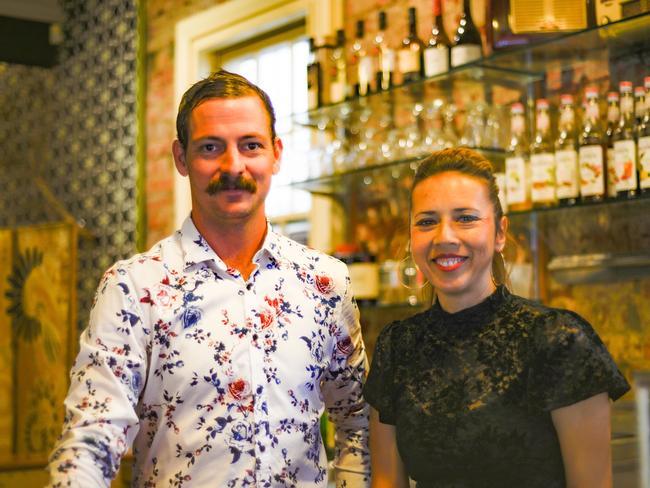 GRILLED TO BITS: Carola Woods with new Head Chef, Mark Thorne.