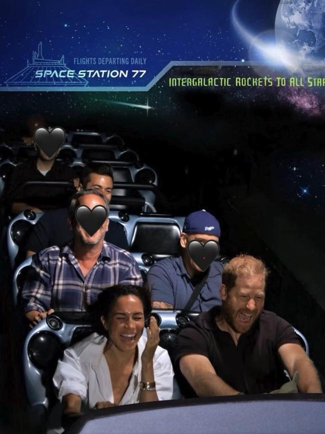 Photo from Meghan Markle's instagram showing Prince Harry and Meghan Markle with their kids on a visit to Disneyland. Pic Instagram