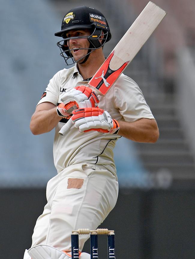 Mitch Marsh in action against Victoria.