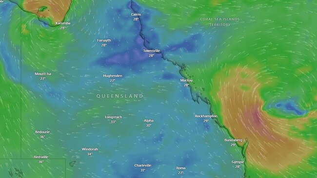 Queensland is facing two severe weather systems on either side of the state – Ex-Tropical Cyclone Kirrily in the north west and a potential low (o6U) forming off the east coast.