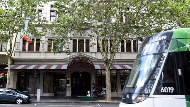 The Salvation Army's Bourke Street building is reportedly under consideration for a safe injecting room. Picture: Nicole Garmston