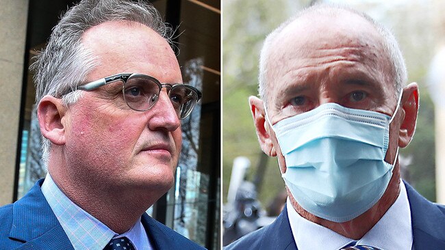 The Australian’s investigative journalist Hedley Thomas and Chris Dawson.