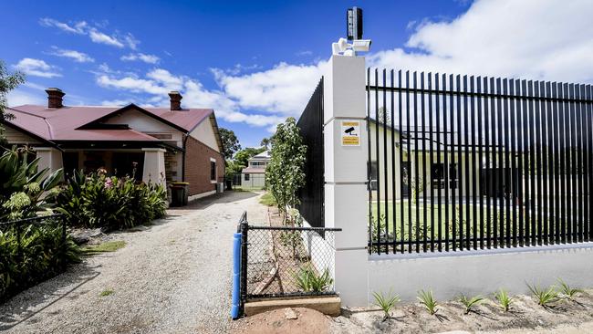 Security cameras at the Chinese consulate in Joslin in Adelaide, which locals say is too big. Picture Roy VanDerVegt