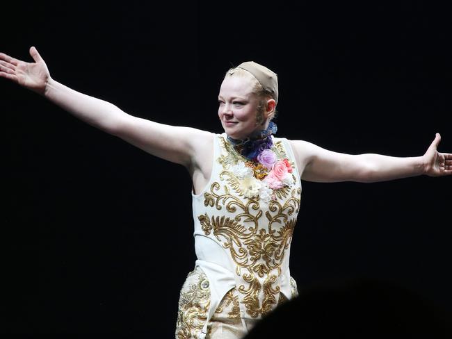 Snook during the opening night curtain call at The Music Box Theatre in New York City. Picture: Bruce Glikas
