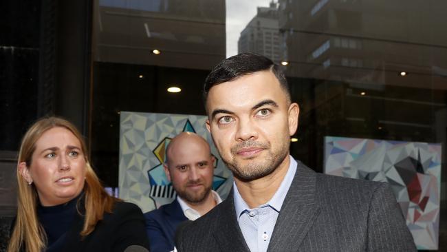 Guy Sebastian leaves court on Wednesday. Picture: NCA NewsWire / Nikki Short