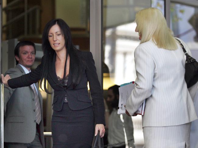 Garde-Wilson and Nicola Gobbo after one of Mokbel’s many court hearings. 