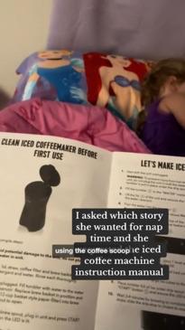 Toddler asks her nanny to read hilarious bedtime story