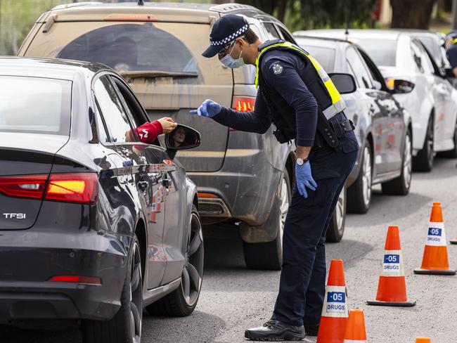 Police will stop and inspect drivers over the unofficial Australia Day long weekend. Picture: Daniel Pockett