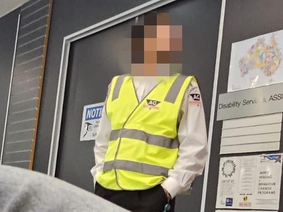 Security guards have been stationed at Housing SA offices across the state. Guards seen at Croydon. Picture: supplied