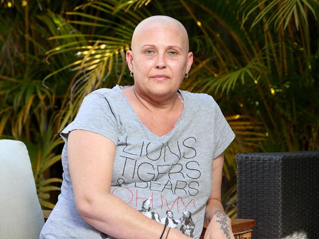 Natalie Flynn is being treated for breast cancer and she says anything would be better than the hell of chemo. Picture: Steve Pohlner