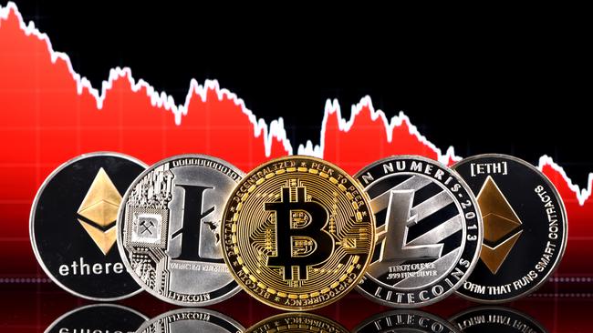 The top ten cryptocurrencies added $US300 billion ($A409 billion) to the market over the past week. Picture: The Daily Telegraph