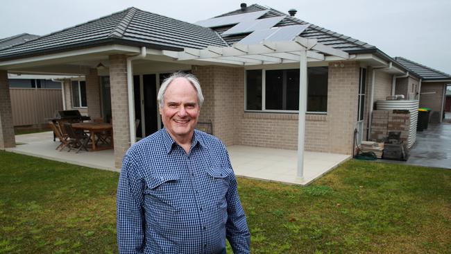 Harrington Park resident Trevor Watters is pleased with the results of his solar roof battery. Picture: Justin Lloyd.