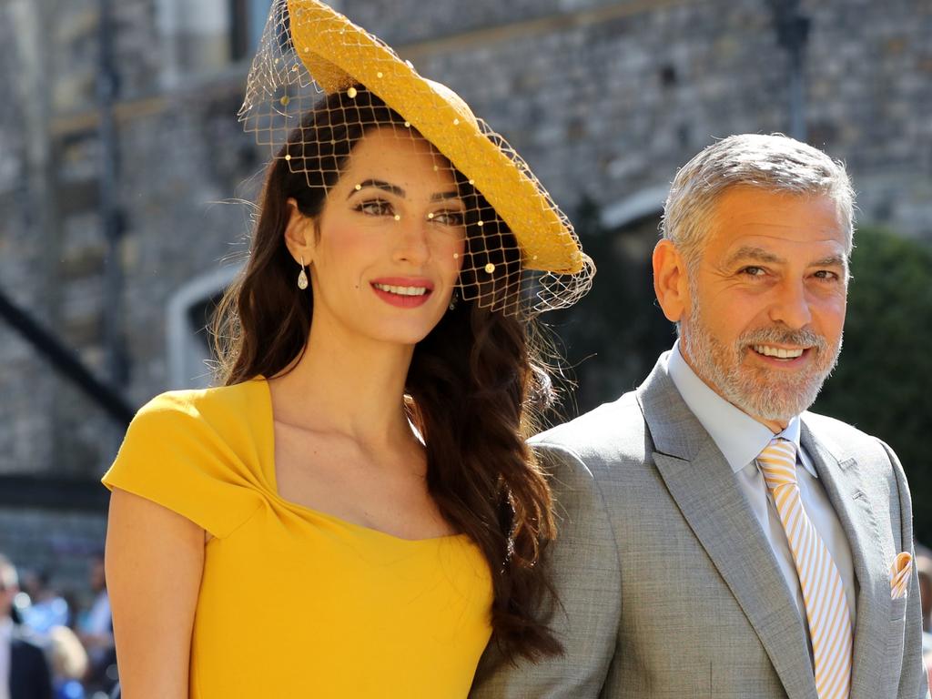 George and Amal Clooney at Meghan and Harry’s wedding last May. Picture: AFP