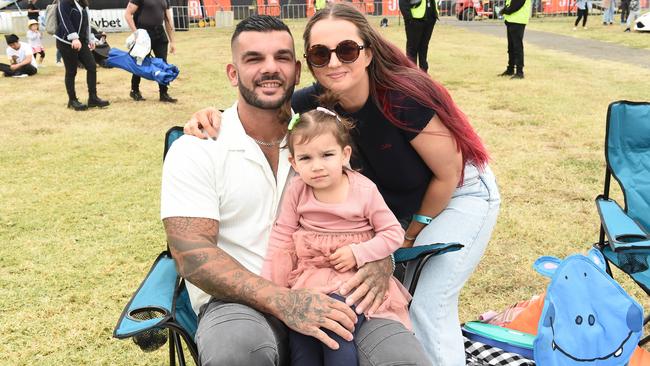 Hello Sunshine Music &amp; Food Festival. Max M.Care, Matilda and Bree Care Picture: David Smith