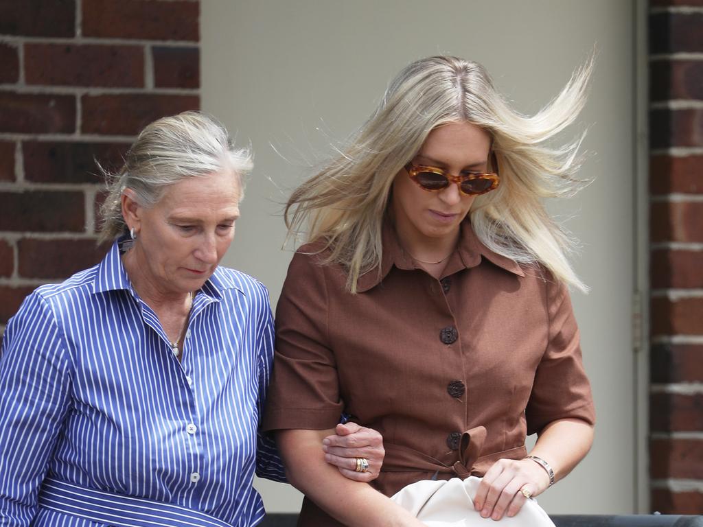 Sam Burgess’ ex-wife Phoebe Burgess leaves court after giving evidence in late 2020. Picture: John Grainger