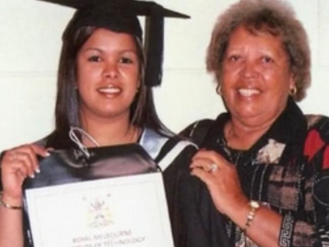 Acting Children's Commissioner Nicole Hucks with her Nanna Miriam during Reconciliation Week 2022. Picture: Supplied