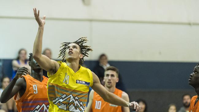 Bailey Nwanevu of Southern Cross Bricklaying Eels. Picture: Kevin Farmer