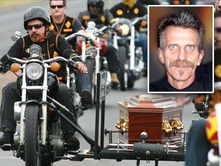 Ross Brand rode shotgun at his own funeral. Picture: Herald Sun