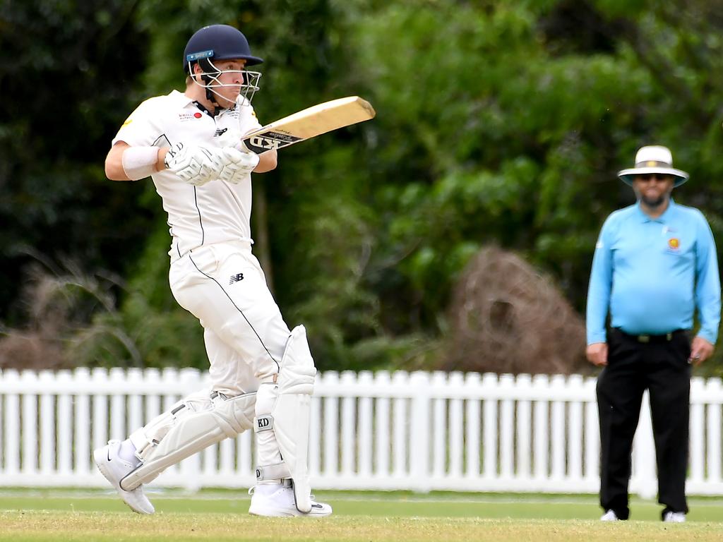 Valley batsman Josh Neill Sci-Fleet Motors club cricket competition between Valley and Norths Saturday October 1, 2022. Picture, John Gass