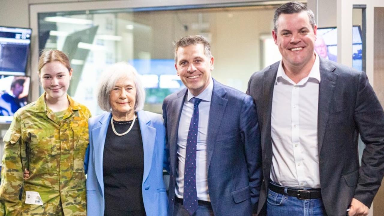 Lucy, Ruth, Health Minister Ryan Park and 2GB radio host Chris O'Keefe. Mr O’Keefe revealed to his listeners he suffered from juvenile arthritis as a boy. Picture: Supplied