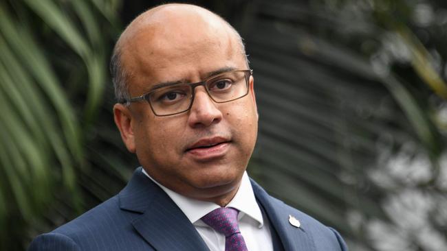 Sanjeev Gupta, the head of English steel and metals company Liberty House looks on during the inauguration ceremony of the Aluminium Dunkerque's plant in Dunkirk on January 24, 2019, after the French company's takeover by Liberty House. - Liberty House, the industrial arm of businessman Sanjeev Gupta's GFG Alliance, bought out the Europe's biggest aluminium smelter from Anglo-Australian mining giant Rio Tinto. Sanjeev Gupta unveilled on January 24, 2019 a $55 million dollars investment for the plant in 2019. (Photo by DENIS CHARLET / AFP)