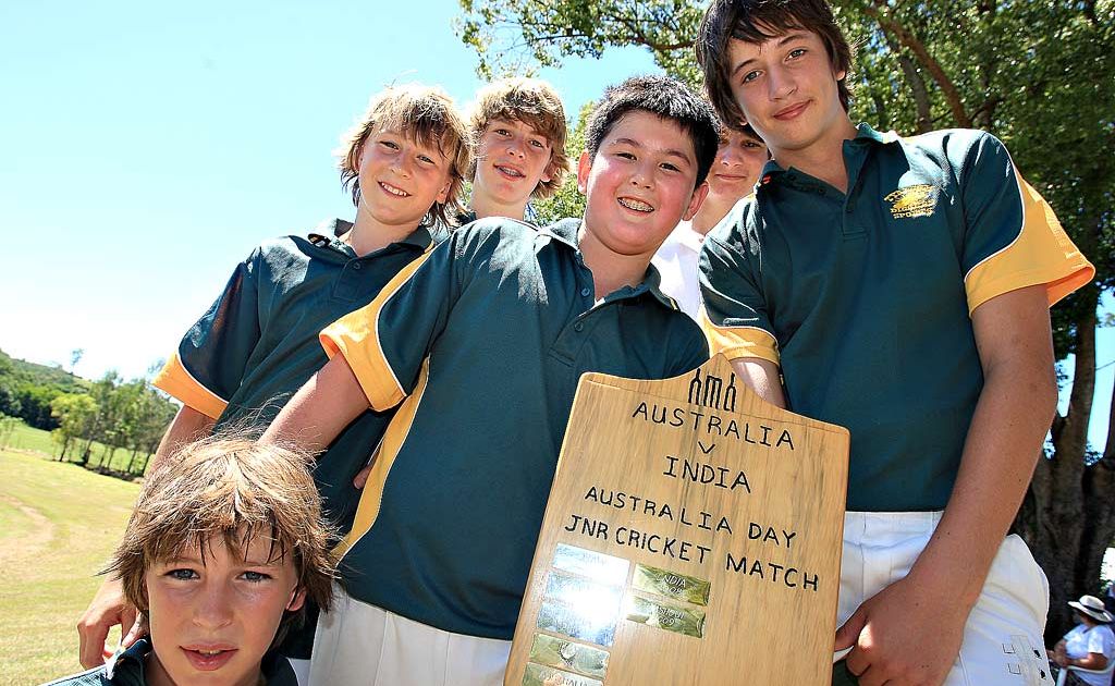 The ‘Australian Juniors’ broke a five-year drought yesterday when they comfortably defeated the ‘Indian Juniors’ in their annual Australia Day clash at Bruce Bartrim Oval. After the match, Tyalgum Cricket Club president Terry Short was presented with a special Australia Day award for his contribution to local cricket.