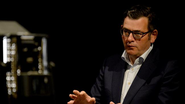 Victorian Premier Daniel Andrews gives his daily update on the COVID pandemic. Picture: NCA NewsWire / Andrew Henshaw