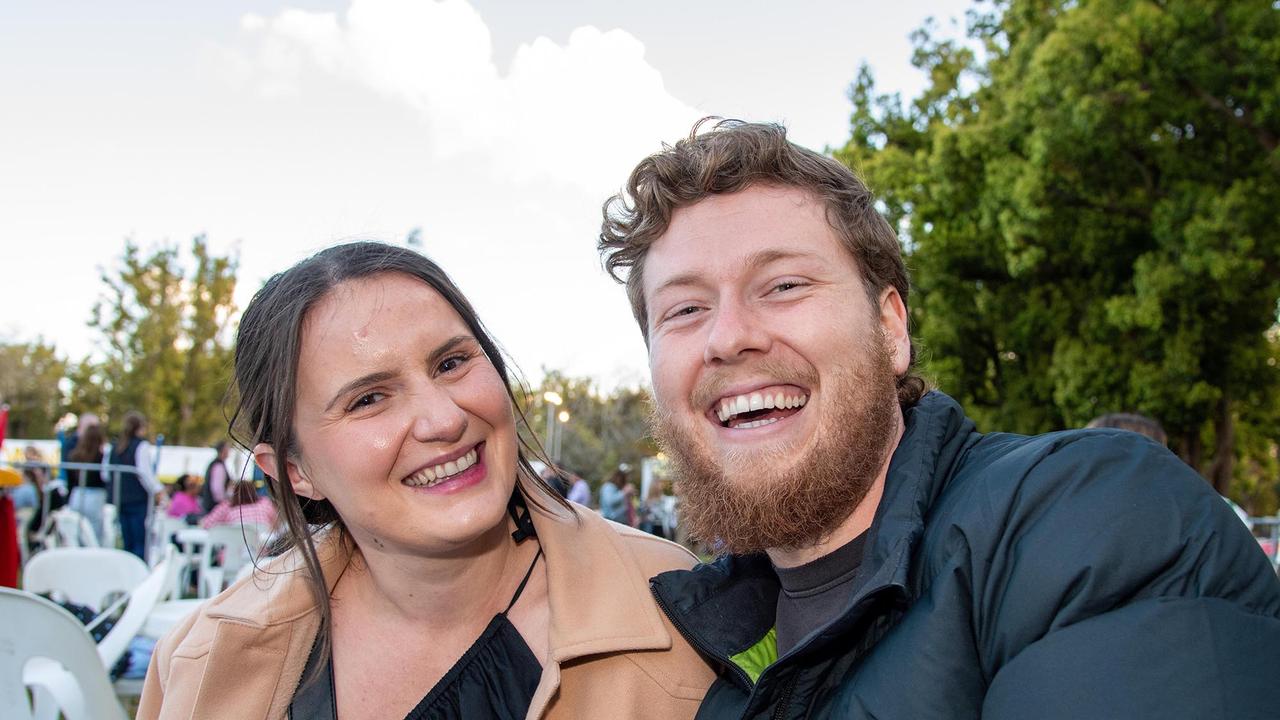 Esther Robinson with Michael Muller at the Festival of Food and Wine, Queens Park, Toowoomba Carnival of Flowers. Friday September 9, 2022 Picture: Bev Lacey