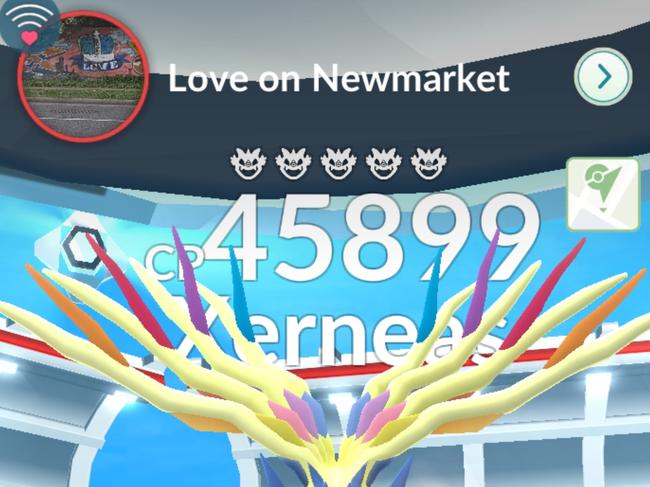 Pokémon GO is still unbelievably popular in Brisbane. Picture: Pokémon GO